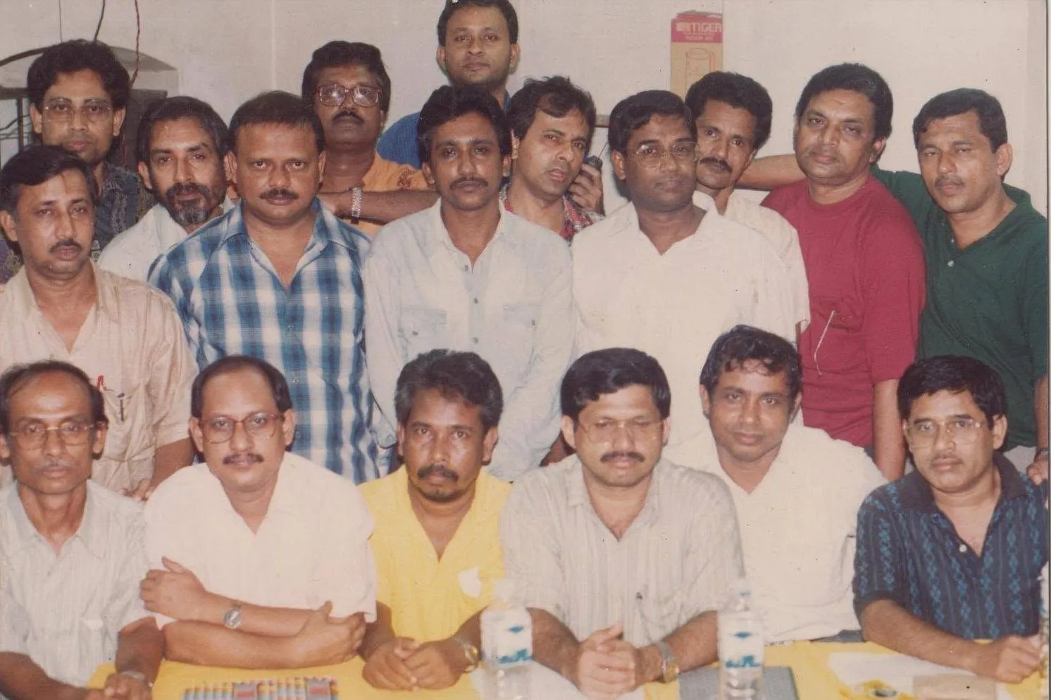 A group photograph of the young men who founded BFA, in an old printed photograph